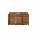 James Martin Vanities Bristol 60in Single Vanity, Saddle Brown w/ 3 CM Grey Expo Quartz Top 157-V60S-SBR-3GEX